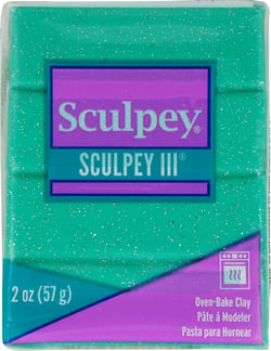 Pâte III turquoise pailleté- 57 gr - Sculpey