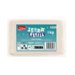Recharge pain d'argile naturelle 1 kg terra refill - maped creativ - kit créatif poterie