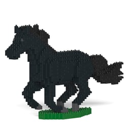 Cheval noir au galop Taille standard | JEKCA | 14 ans et +