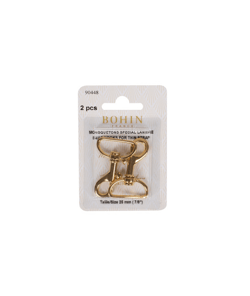 Lot de 2 Mousquetons Spécial Lanière - Bohin Or