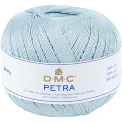 Pelote de laine - 100% coton - Bleu clair - 54518 - DMC - Petra - Longues fibres