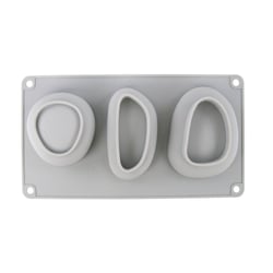 Moule en silicone Pierres grand, 14,5x26x3,5cm, 3formes, boîte 1 pce.