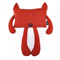 Coussin peluche Futfut le renard orange Les POP 40 × 26 cm - Maïlou Tradition