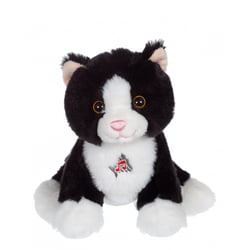 Peluche - Peluche Dogz & kats sonores 18 cm - chat noir et blanc