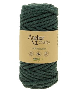 Corde de Coton Recyclé Macramé Anchor Crafty - 250gr - Anchor 111 Vert (Forêt)
