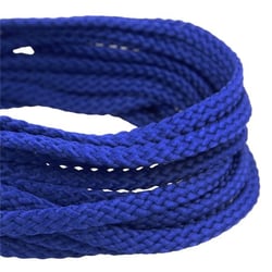 Bobine 50m Cordon damier polyester 5mm bleu roy