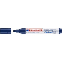 Lot de 10 feutres de coloriage pointe flexible 1-5 mm - Edding - Bleu acier - Calligraphie