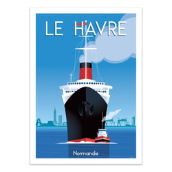 Affiche 50x70 cm - Le Havre Normandie V3 - Raphael Delerue