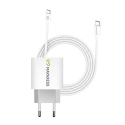 Mayaxess Chargeur Secteur pour Galaxy Z Fold 6 20W + Câble USB-C 1m Blanc