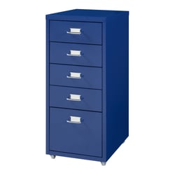 Caisson de bureau armoire meuble de rangement à roulettes avec 5 tiroirs