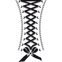 Graine Créative - Tampon en bois Lacet d'un corset
