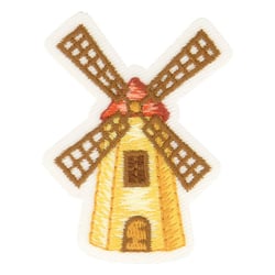 Ecusson thermocollant la ferme moulin 5,5cm x 4cm