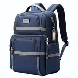 Sac À Dos Ordinateur Grande Capacité Étanche Avec Ports USB Type-C Bleu Bleu YONIS
