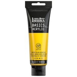 Peinture Acrylique en tube - jaune de cadmium moyen - Liquitex Basics