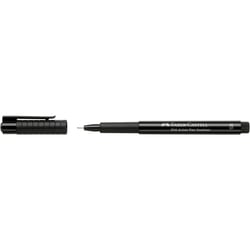 Lot de 5 stylos feutres encre de Chine - FABER-CASTELL - Pointe pinceau XS 0,1 mm - Noir