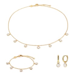 Collier, bracelet et boucles d'oreilles Gemia en Pierres de lune - Sloya