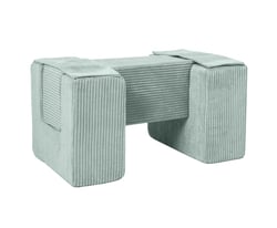 3 blocs en mousse Menthe velours côtelé - Velinda - Gris