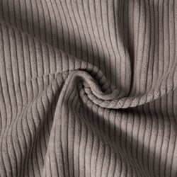 Tissu Velours d'ameublement côtelé Emy uni Taupe