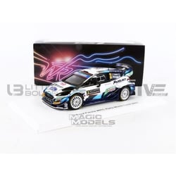Voiture miniature de collection - SPARK - FORD Fiesta - 1/43 - Monte Carlo 2021 - Blanc/Bleu/Vert