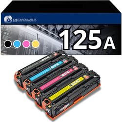 125A - Pack 4 toners HP 125A compatibles HP CP1215 CP1515n CP1518ni CM1312 - 123CONSOMMABLES