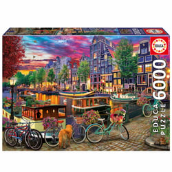 Puzzle 2D 6000 pièces - Vélos à Amsterdam - EDUCA
