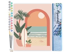 Peinture par Numéro Figured'Art - Arche vers la mer - Kit de Loisir Créatif DIY Numéro d'Art Complet - 40x50cm sans châssis en bois