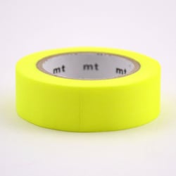 Masking tape Uni - shocking yellow (jaune fluo) - 7 m x 15mm