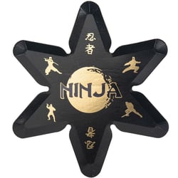 8 Assiettes Ninja Noir/Or