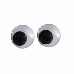 Yeux mobiles Vaessen Creative - Blanc et noir - 15 mm - Lot de 1000 pièces