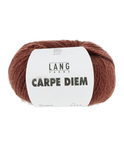Pelote de Laine et Alpaga à tricoter CARPE DIEM - Lang Yarns 0076 Marron cognac
