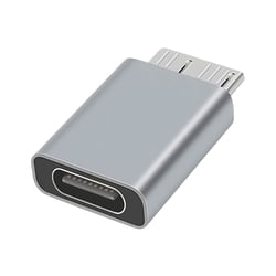 Adaptateur USB-C femelle vers Micro B mâle Charge Synchronisation Compact Gris