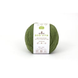 DMC - Fil Coton Recyclé Eco Vita 3mm 100g Tricot et Crochet Col. 018 vert