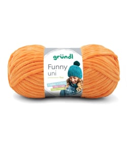 Fil à tricoter effet velour FUNNY - Grundl - 100 Gr - Oeko-Tex 29 Jaune