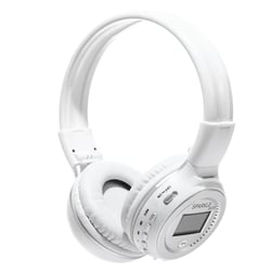Casque Audio Bluetooth Sans Fil Avec Écran LED Et Microphone HD Pour Appareils Blanc YONIS