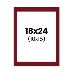 Passe-partout - Rouge - 18x24cm - Photo 10x15cm - Pour cadre - Encadrement