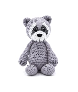 Kit de Crochet Gründl - Wilma le Raton Laveur - Tout inclus pour créer une peluche adorable Gris