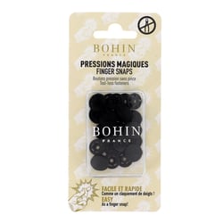 Pressions magiques - Boutons pression sans pince ø 13 mm - Noir