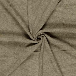 Tissu Maille côtelé Céliane uni  pailleté  Vert kaki