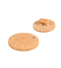 Bouton rond à queue écorces de riz beige antilope