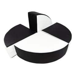 Set de 4 blocs en mousse noir – blanc - Velinda