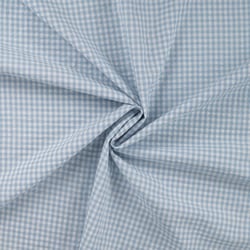 Tissu Seersucker Carreaux Rayures Bleu