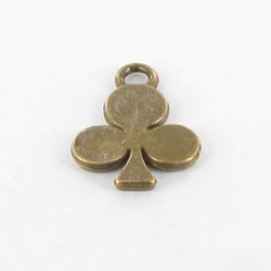 MégaCréa - Breloque en métal Trèfle 17mm Bronze (10 pièces)