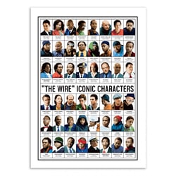 Affiche 30x40 cm - The Wire Characters - Olivier Bourdereau