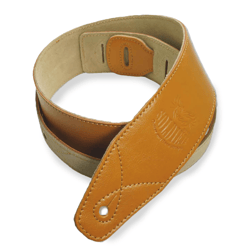 SOLDIER® Sangle Cuir Lisse Marron Clair Avec Motif Surpiqure