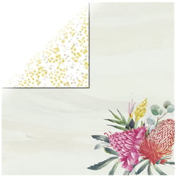 Papier scrapbooking "Wattle Flower", 30,5x30,5cm, 150g / m² - lot de 10 feuilles