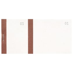 Bloc vendeur à bande couleur 100 feuillets double numérotage - Format 6 ,6x13,5 cm - Bistre - x 50 - Exacompta
