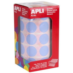 Apli Agipa - Gommettes rouleau Rond Ø 20 mm bleu ciel x 1 770