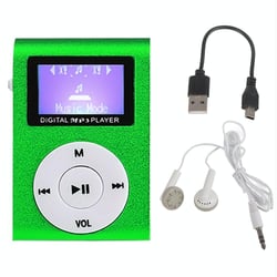 Lecteur MP3 Rose Compact Avec Écouteurs Et Écran Haute Qualité Vert YONIS