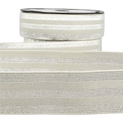 Film 20m Elastique bandes métallisé Gris/argent 40mm