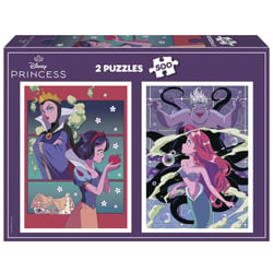 Puzzles 2 X 500p Méchants et Princesse Disney - Educa Borras